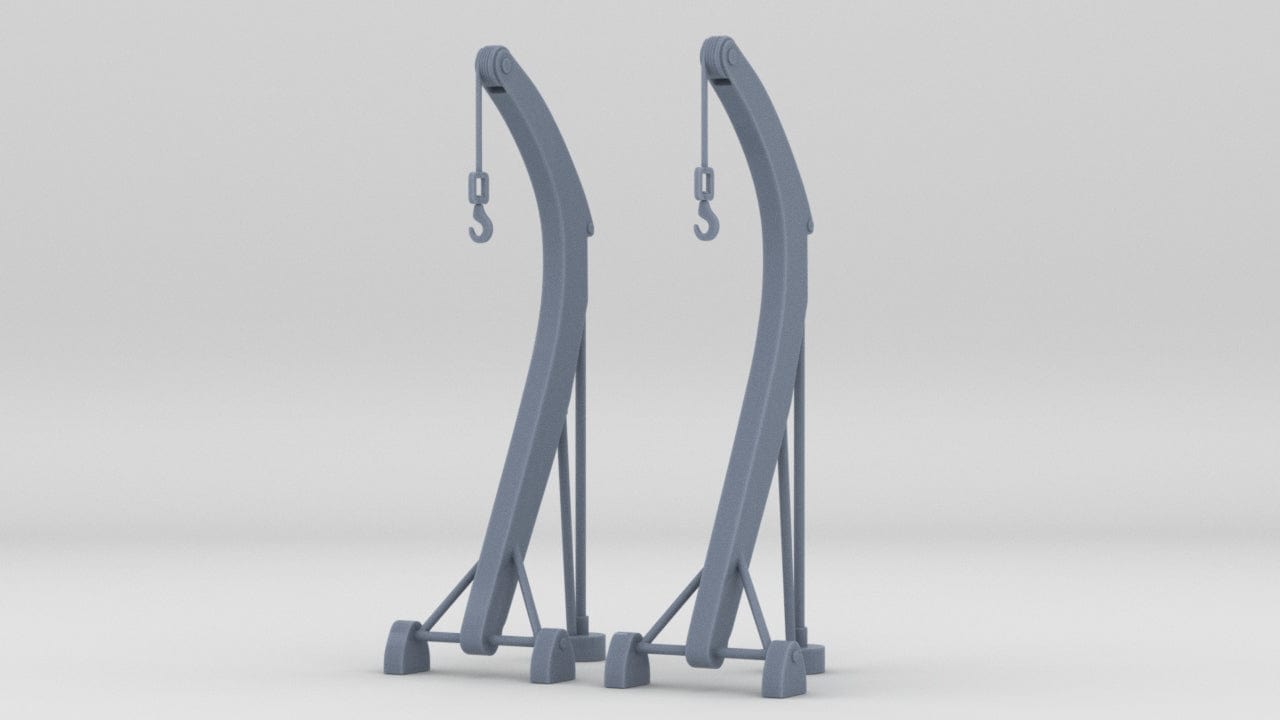 1/128 USN Davits for 26-foot Motor Whaleboat Set (2pcs) - distefan 3d print