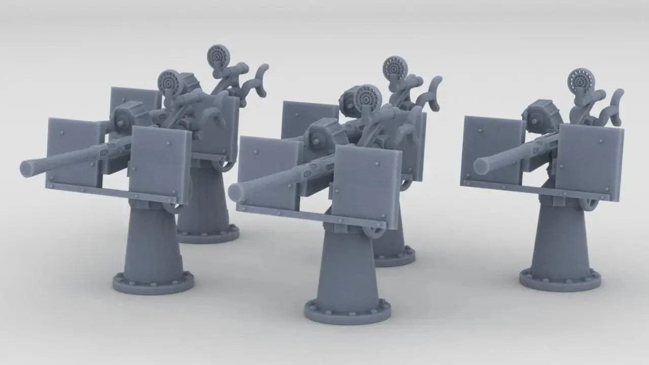 1/128 USN Single 20mm Oerlikon Mk4 w/ Shield Set (5pcs) - distefan 3d print