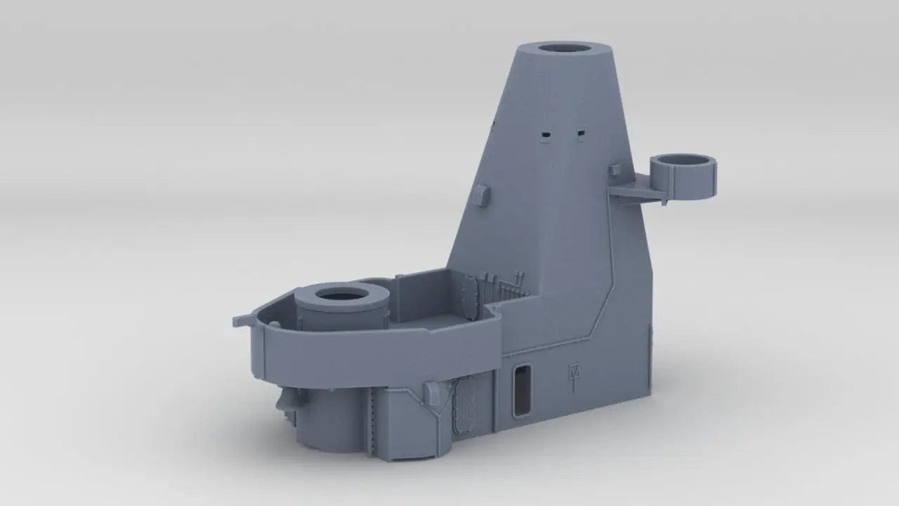 1/128 USS Iowa BB-61 Aft Structure Deck 3 - distefan 3d print