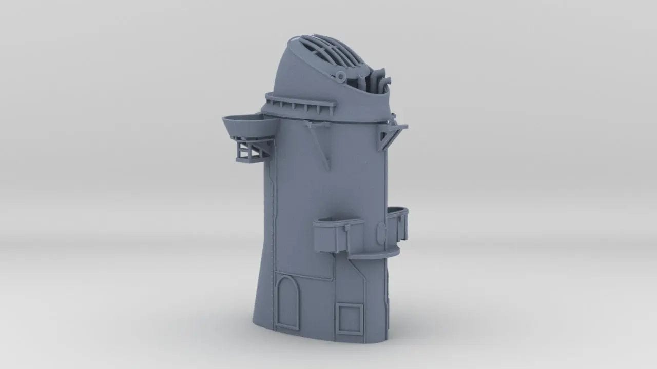 1/128 USS Iowa BB-61 Aft Structure Funnel - distefan 3d print