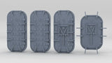 1/128 USS Iowa BB-61 Doors for Forward Barbette House Set (4pcs)