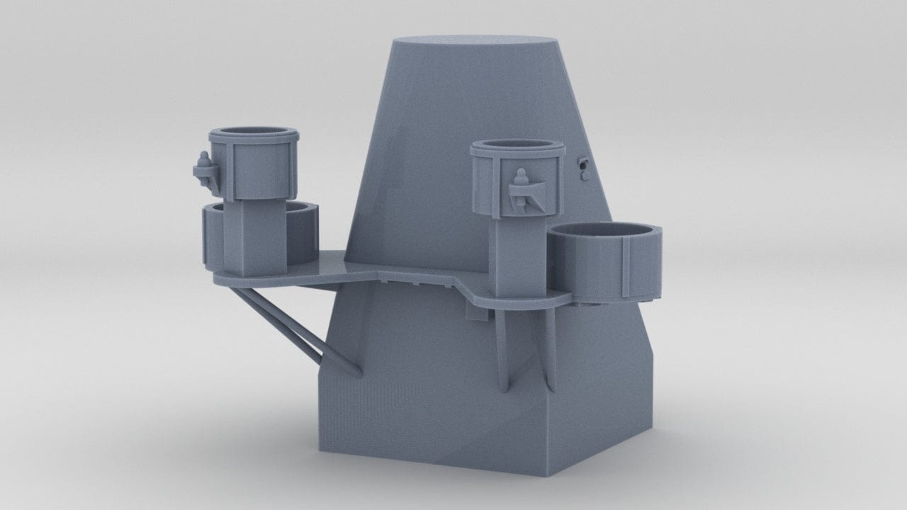 1/128 USS Missouri (BB-63) Aft Deck 3 Rangefinder House - distefan 3d print