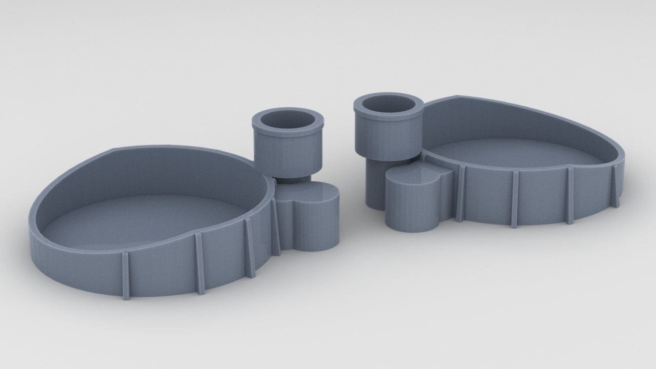 1/128 USS Missouri (BB-63) Deck 1 Forward 40mm Tubs Set- distefan 3d print