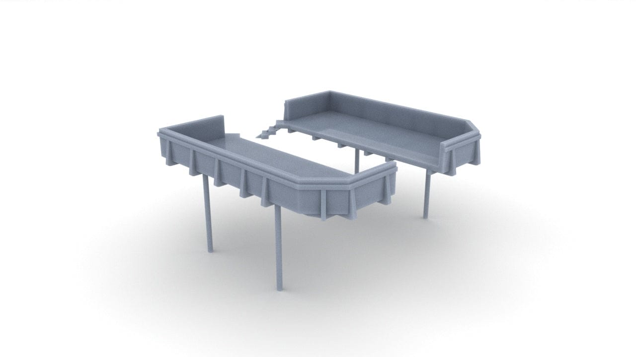 1/128 USS Missouri (BB-63) Deck 2 Amidships 20mm Tubs Set - distefan 3d print