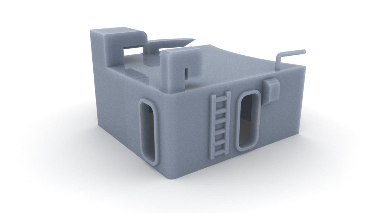 1/128 USS Missouri (BB-63) Forward Barbette House - distefan 3d print