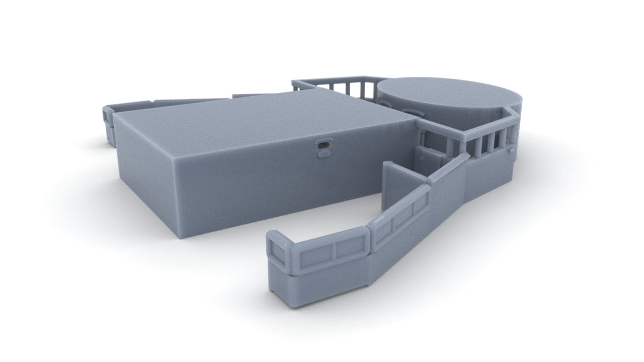 1/128 USS Missouri (BB-63) Forward Deck 4 Bridge - distefan 3d print