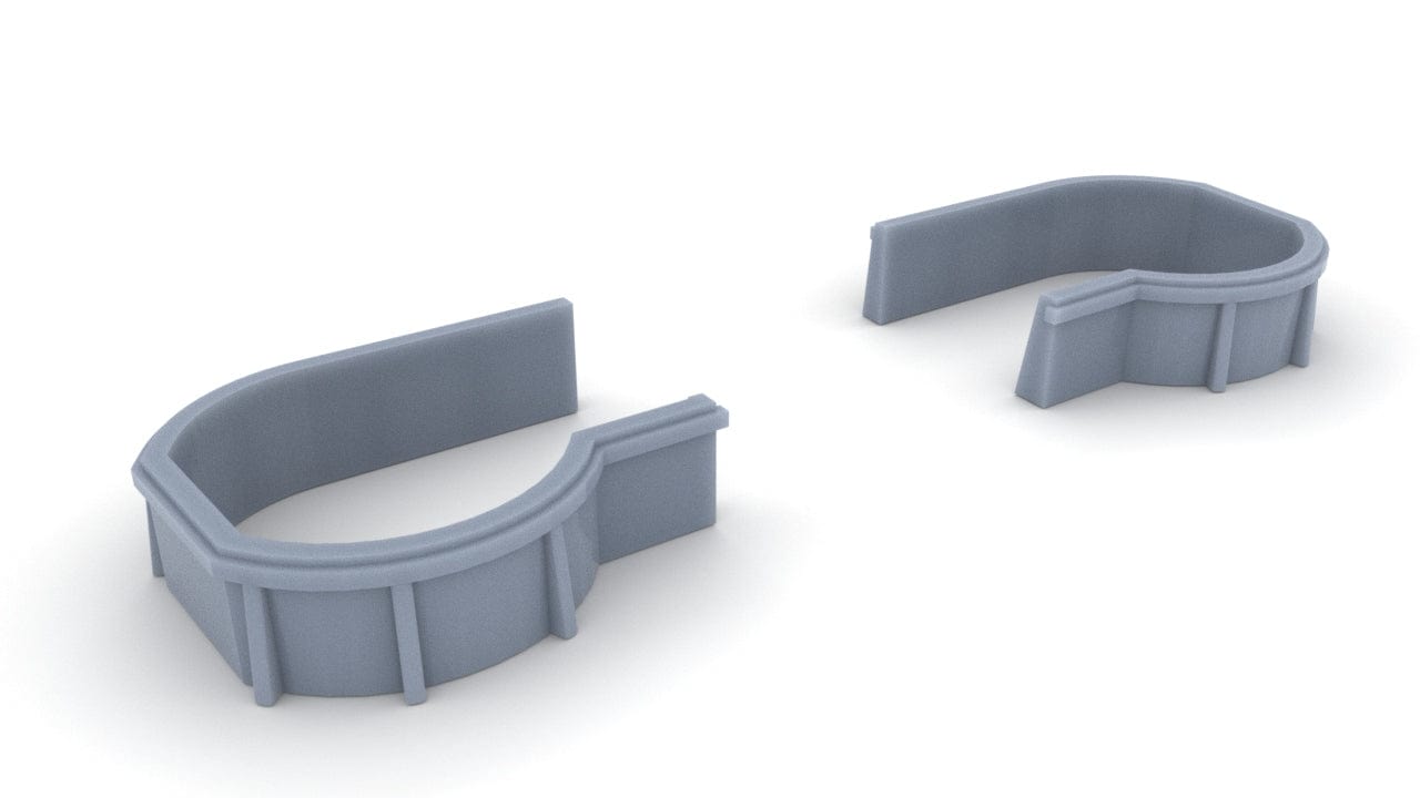1/128 USS Missouri (BB-63) Main Deck Bow 20mm Tubs Set - distefan 3d print