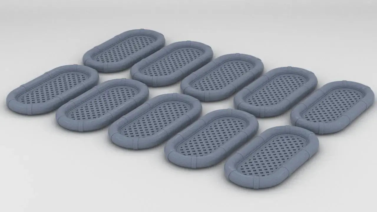1/135 USN Life Raft Oval Set (10pcs) - distefan 3d print