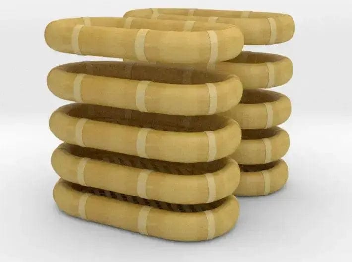 1/135 USN oval life raft set 10pcs - distefan 3d print