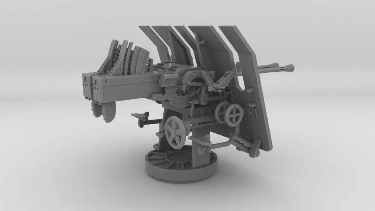 1/144 DKM 3.7cm Flak M42 on LM42U Twin Mount - distefan 3d print
