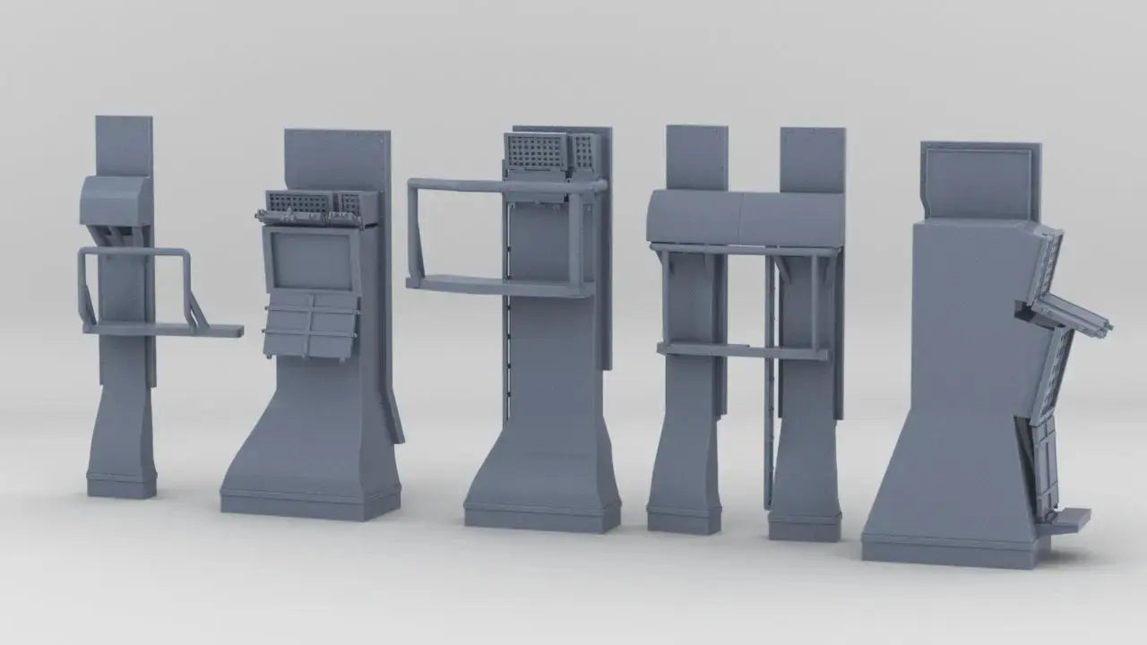 1/144 DKM Bismarck Forward Turret Vents Set Resin3Dinteractive
