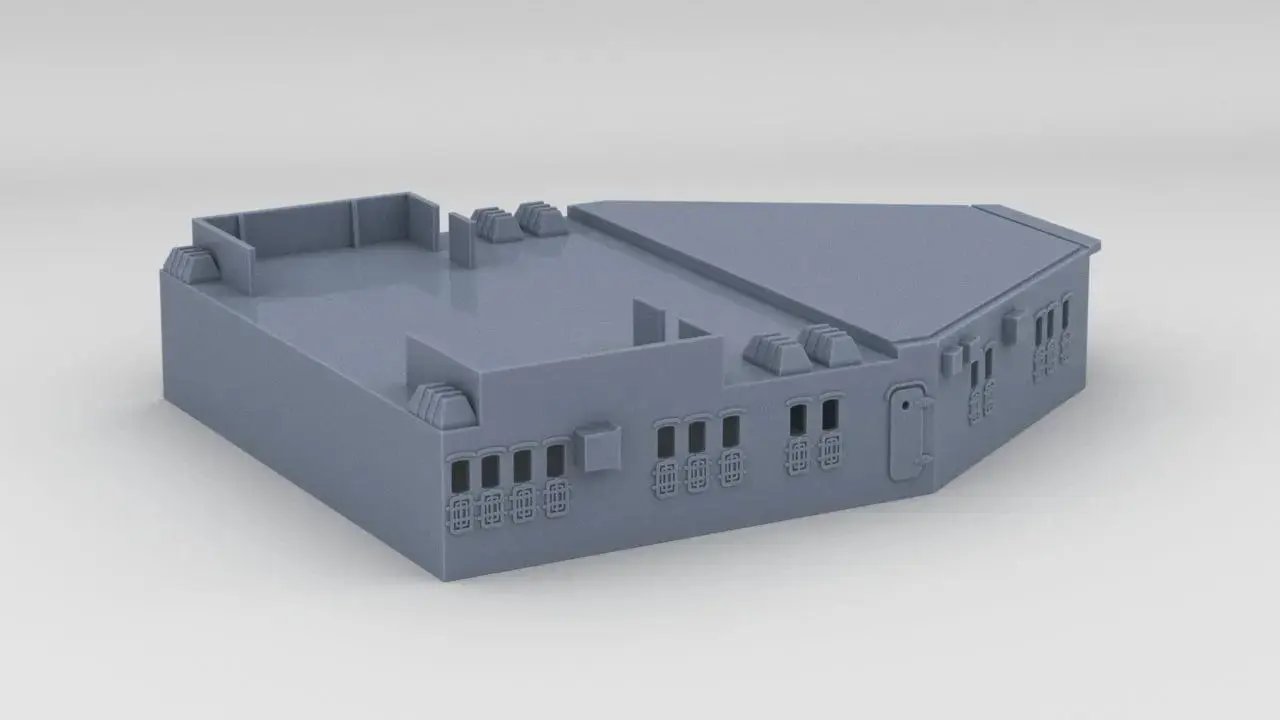 1/144 DKM Scharnhorst Aft Structure Deck 1 - distefan 3d print