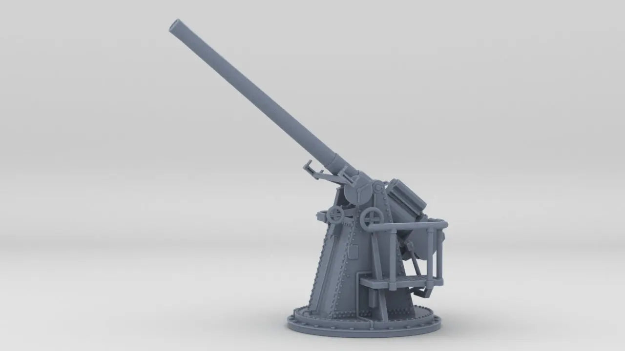1/144 HMS 12 pdr 3''/45 cal. Gun Elevated Resin3Dinteractive