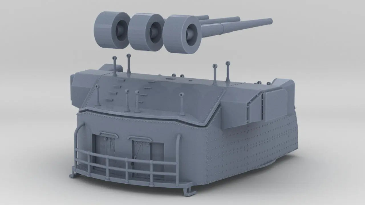 1/144 IJN 15.5cm/60 3rd Year Type Naval Gun - distefan 3d print