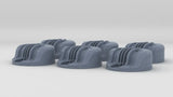 1/144 IJN Yamato 25mm Type 96 AA Turret Shielded Set (6pcs)