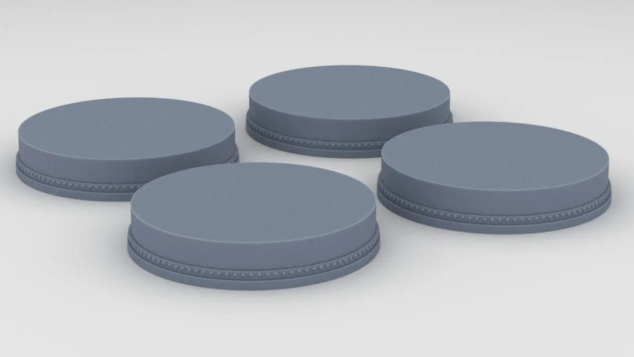 1/144 IJN Yamato Aft Hull Turret Base 25mm Set (4pcs) - distefan 3d print