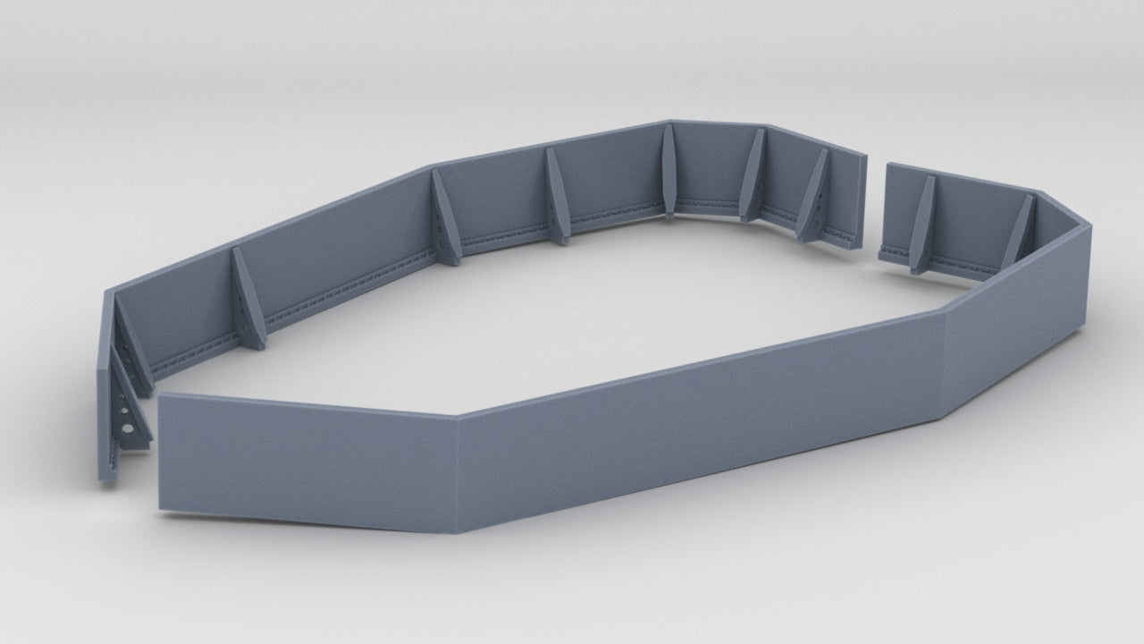 1/144 IJN Yamato Forward 25mm Gun Deck Shield Set (2pcs) - distefan 3d print