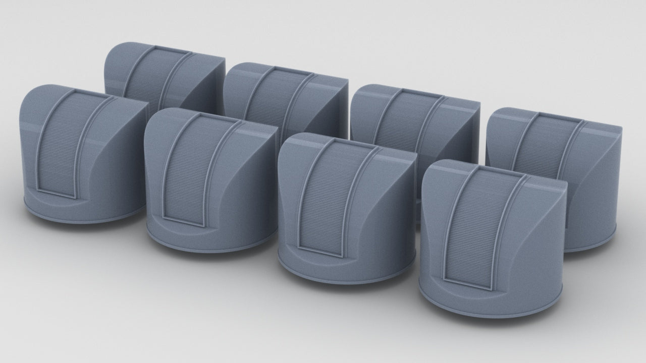 1/144 IJN Yamato Searchlight Controller Set (8pcs) - distefan 3d print