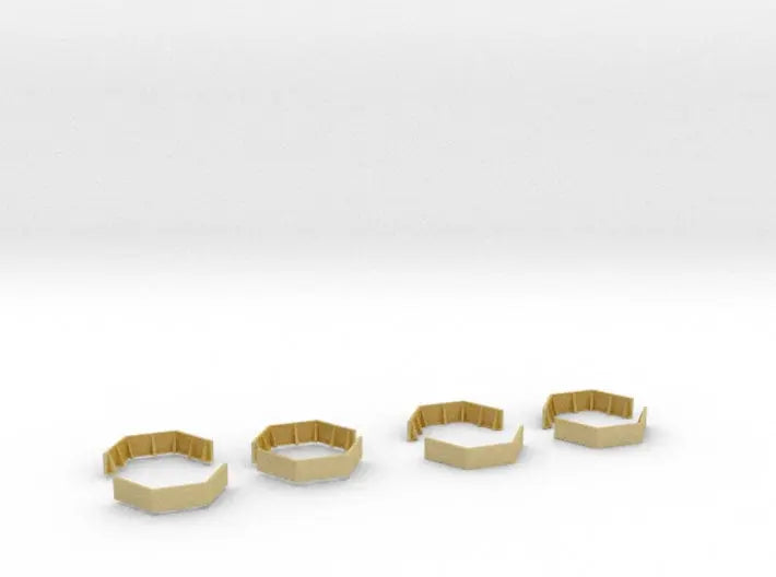 1/144 IJN Yamato aft deck shield 25mm triple set - distefan 3d print