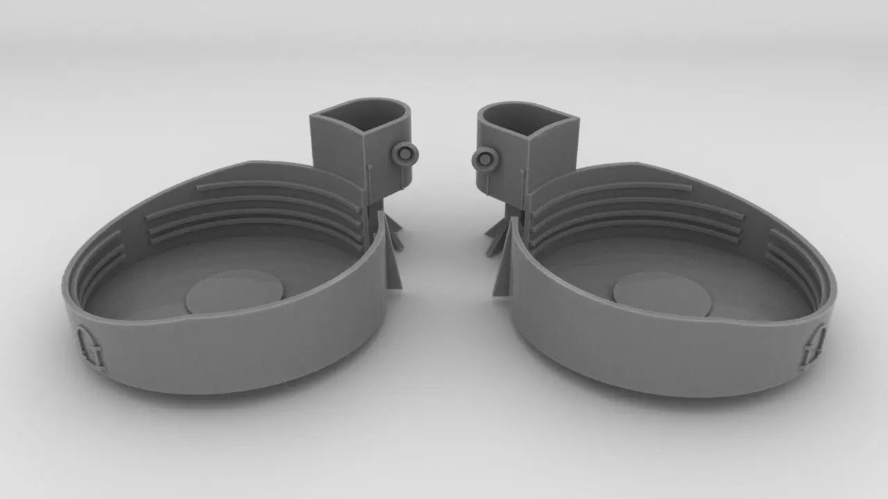 1/144 US Iowa Main Deck Tubs 40mm Stern Resin3Dinteractive