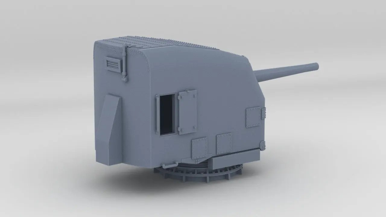 1/144 USN 5"/38 cal. Gun Mounts Hard Set - distefan 3d print