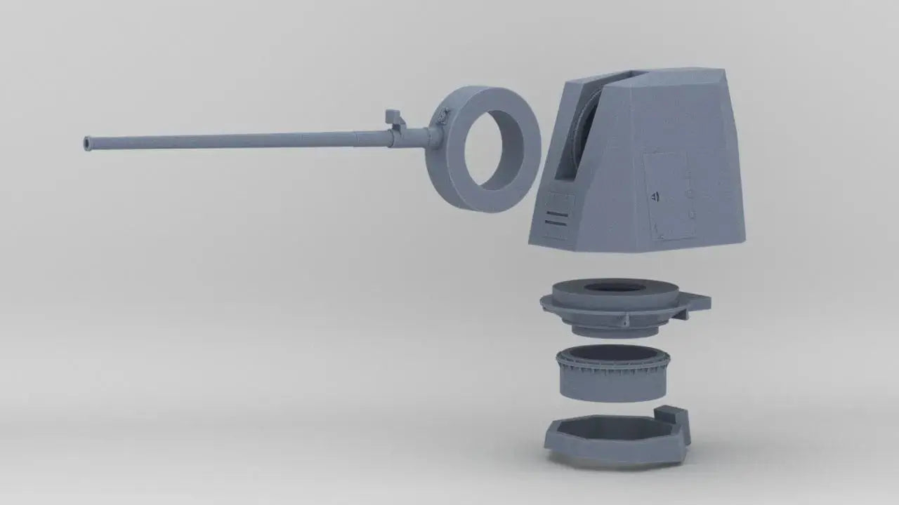 1/144 USN 5"/62 (12.7 cm) Mark 45 Mod 4 Kit - distefan 3d print