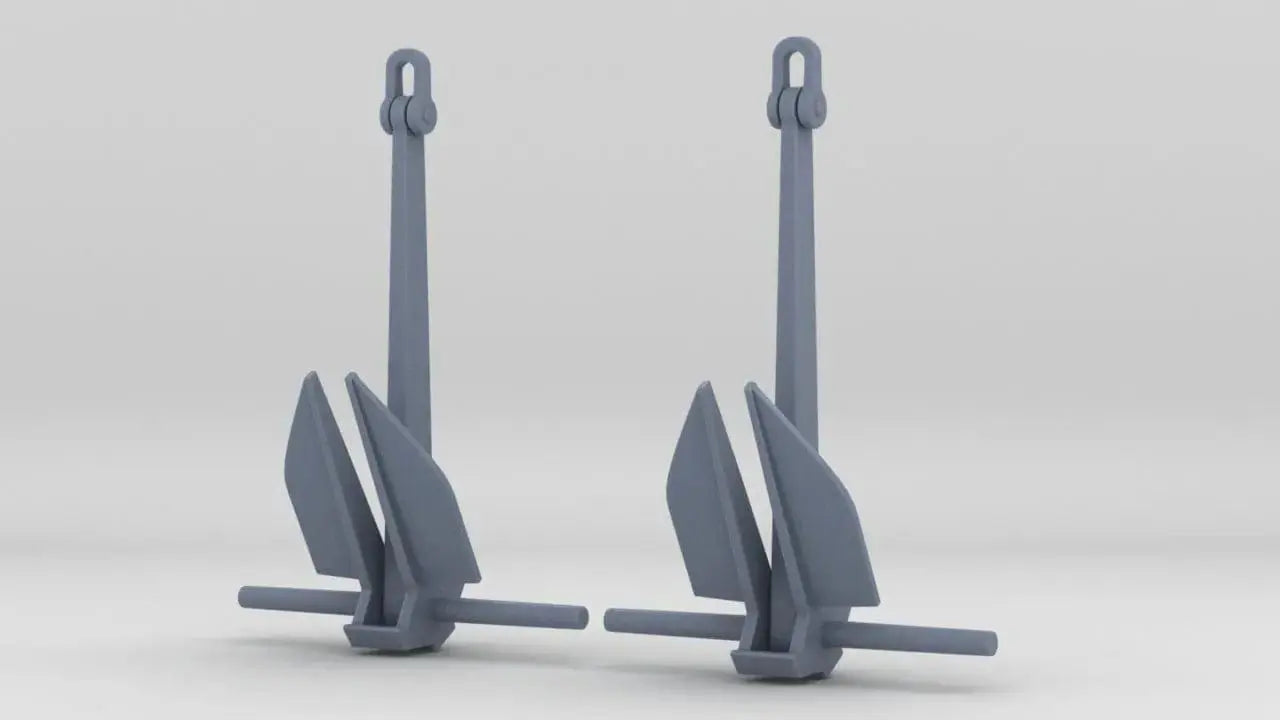 1/144 USN Anchor Danforth 2500kg. Set (2pcs) - distefan 3d print