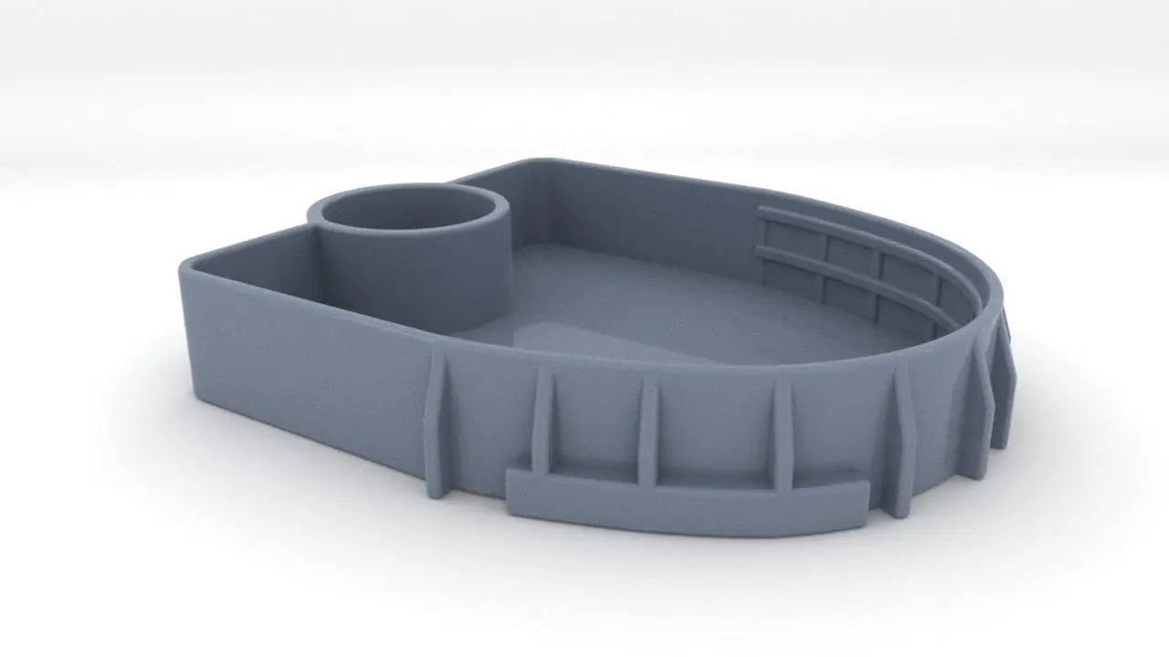 1/144 USS Fletcher D-Shaped 40mm Bofors Tub Resin3Dinteractive