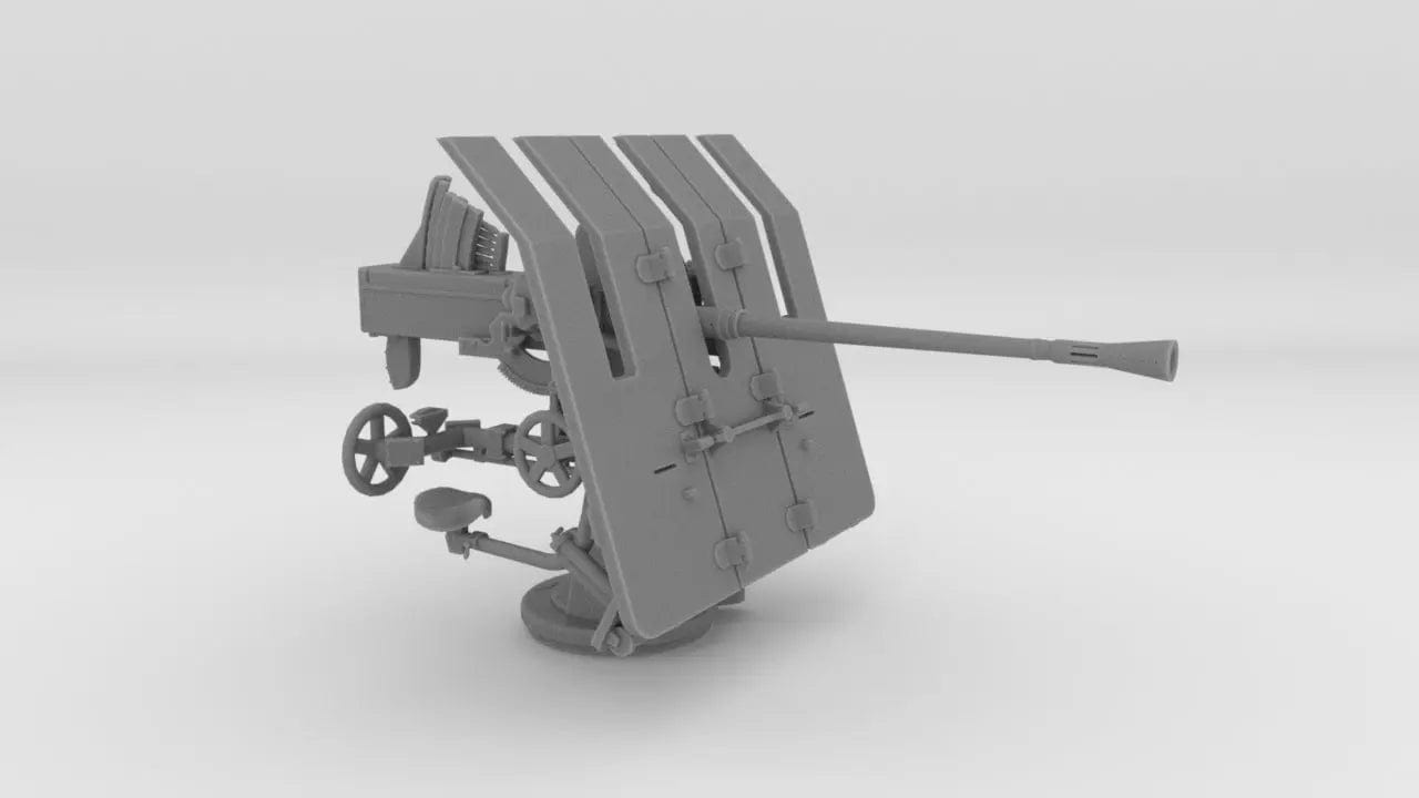 1/144 DKM 3.7cm Flak M42 Single Mount - distefan 3d print