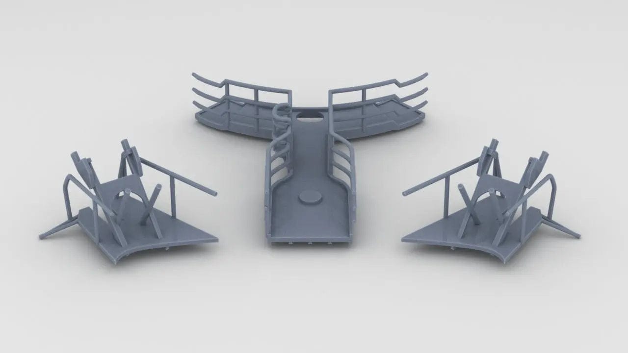 1/144 DKM Bismarck Admiral's Bridge Foremast Platform Set - distefan 3d print