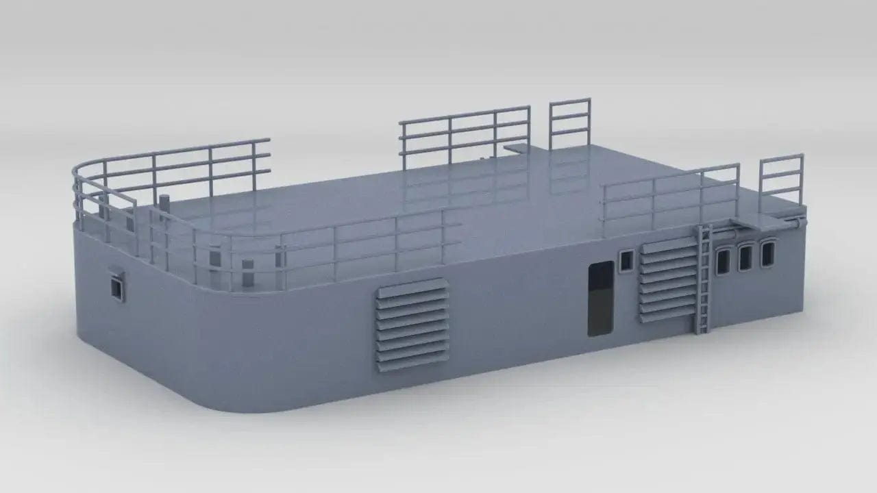 1/144 DKM Bismarck Aft Deck 3 - distefan 3d print