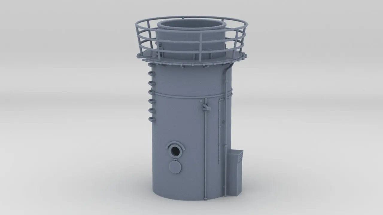 1/144 DKM Bismarck Aft Rangefinder Tower - distefan 3d print