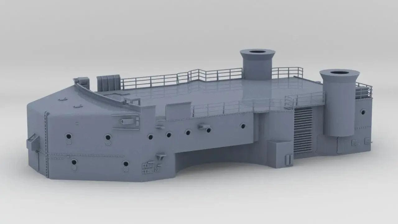 1/144 DKM Bismarck Forward Lower Deck 2 - distefan 3d print
