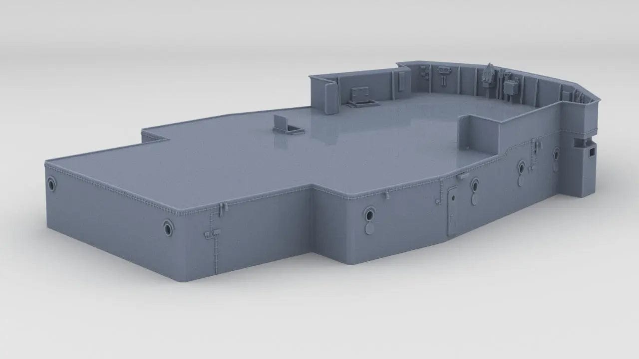 1/144 DKM Bismarck Forward Lower Mast Deck - distefan 3d print