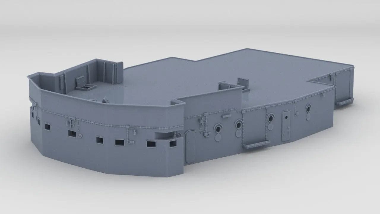 1/144 DKM Bismarck Forward Lower Mast Deck - distefan 3d print