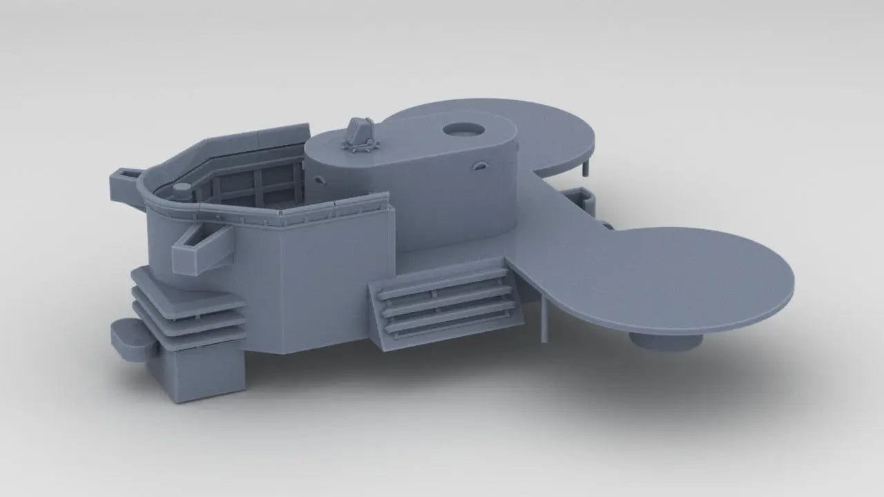 1/144 DKM Lutzow Aft Superstructure - distefan 3d print