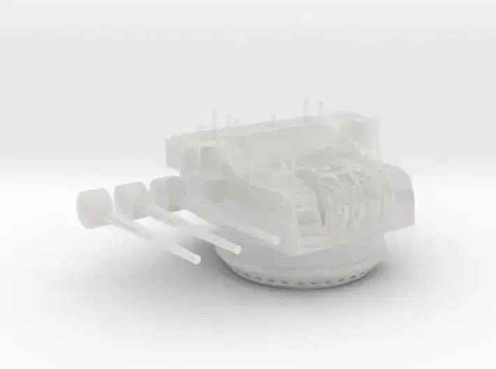 1/144 IJN 15.5cm/60 3rd year type naval turret - distefan 3d print