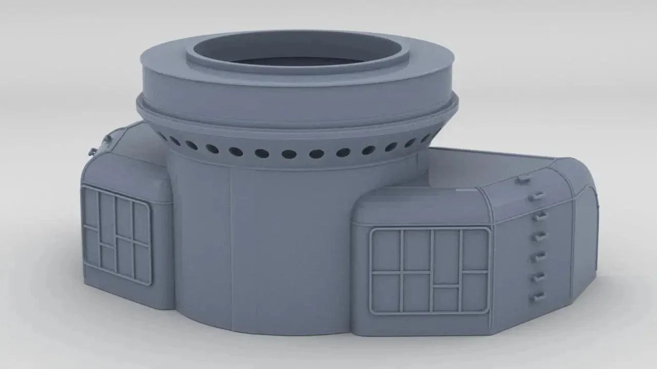 1/144 IJN Yamato Aft 15.5 cm Barbette Vents - distefan 3d print