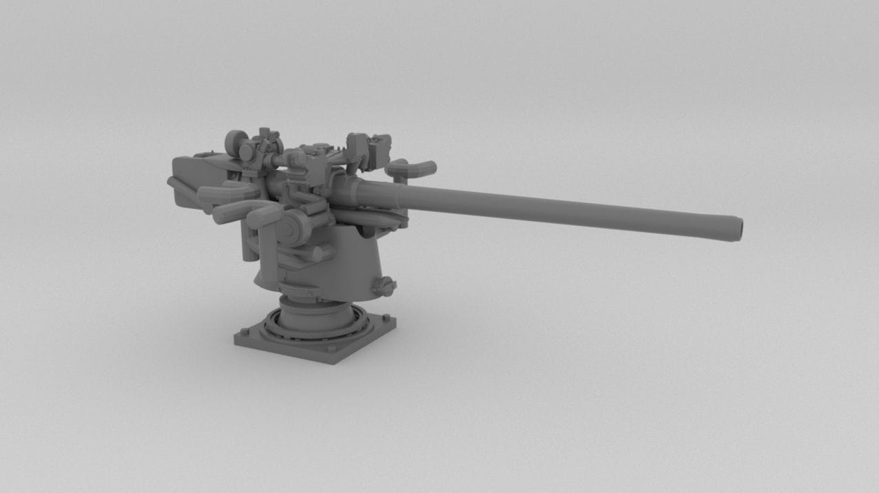 1/144 8.8 cm SK C/35 Naval Gun (Resin) - Distefan 3D Print