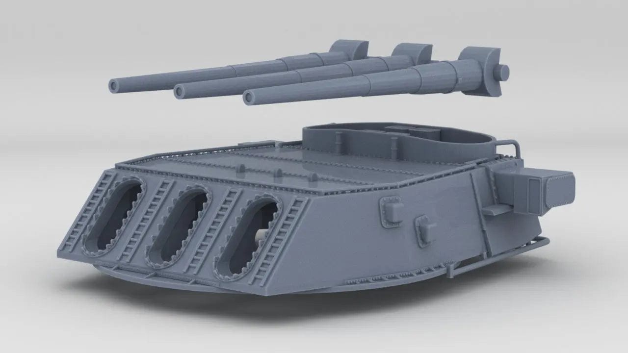 1/144 USN 16in/45 (40,6 cm) Mark 6 Turret 2 - distefan 3d print