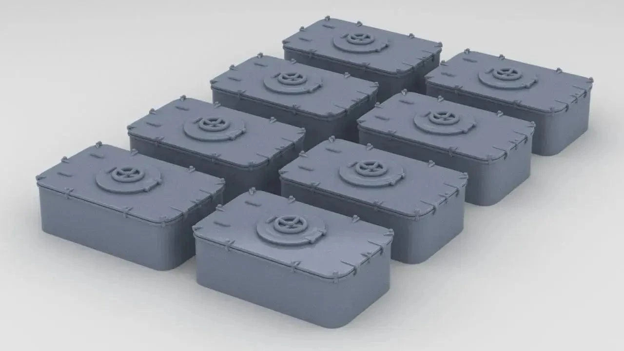 1/144 USN Destroyer Deck Hatches v1 Set (8pcs) - distefan 3d print