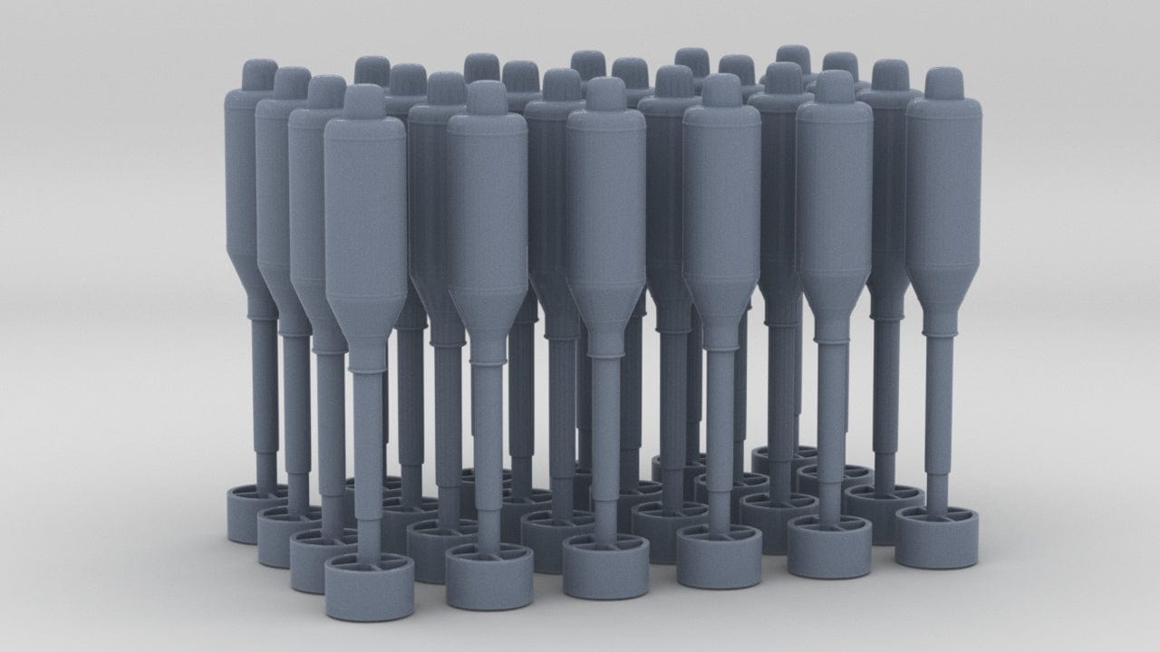 1/144 USN Hedgehog Thrower Rockets Set (24pcs) - distefan 3d print