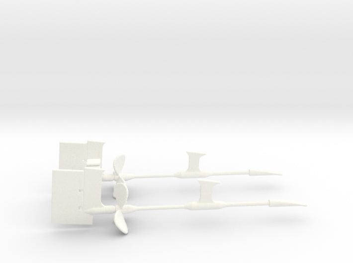 1/144 USN props set supports and rudders - distefan 3d print