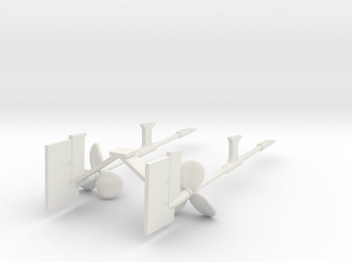 1/144 USN props set supports and rudders - distefan 3d print