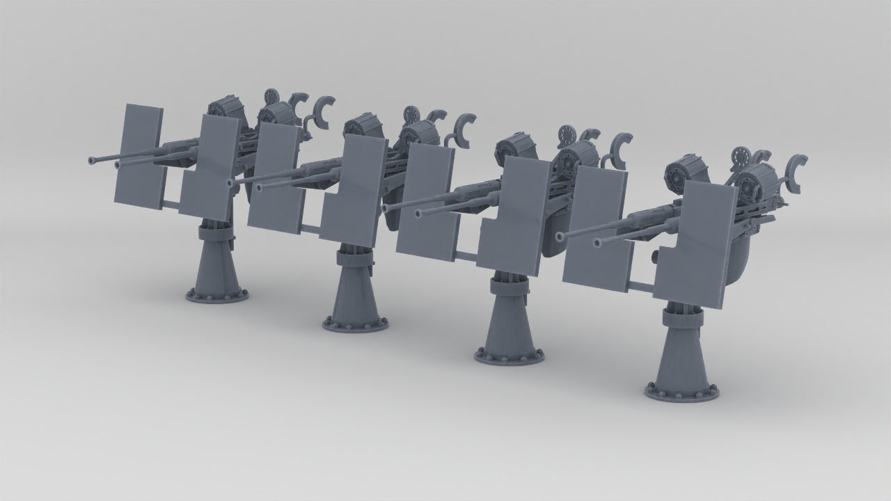 1//144 USN Twin 20mm Oerlikon Mk10 Set (4pcs) Resin3Dinteractive