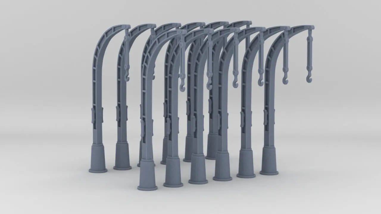 1/144 USN Whaleboat Davits Big Set (12pcs) - distefan 3d print