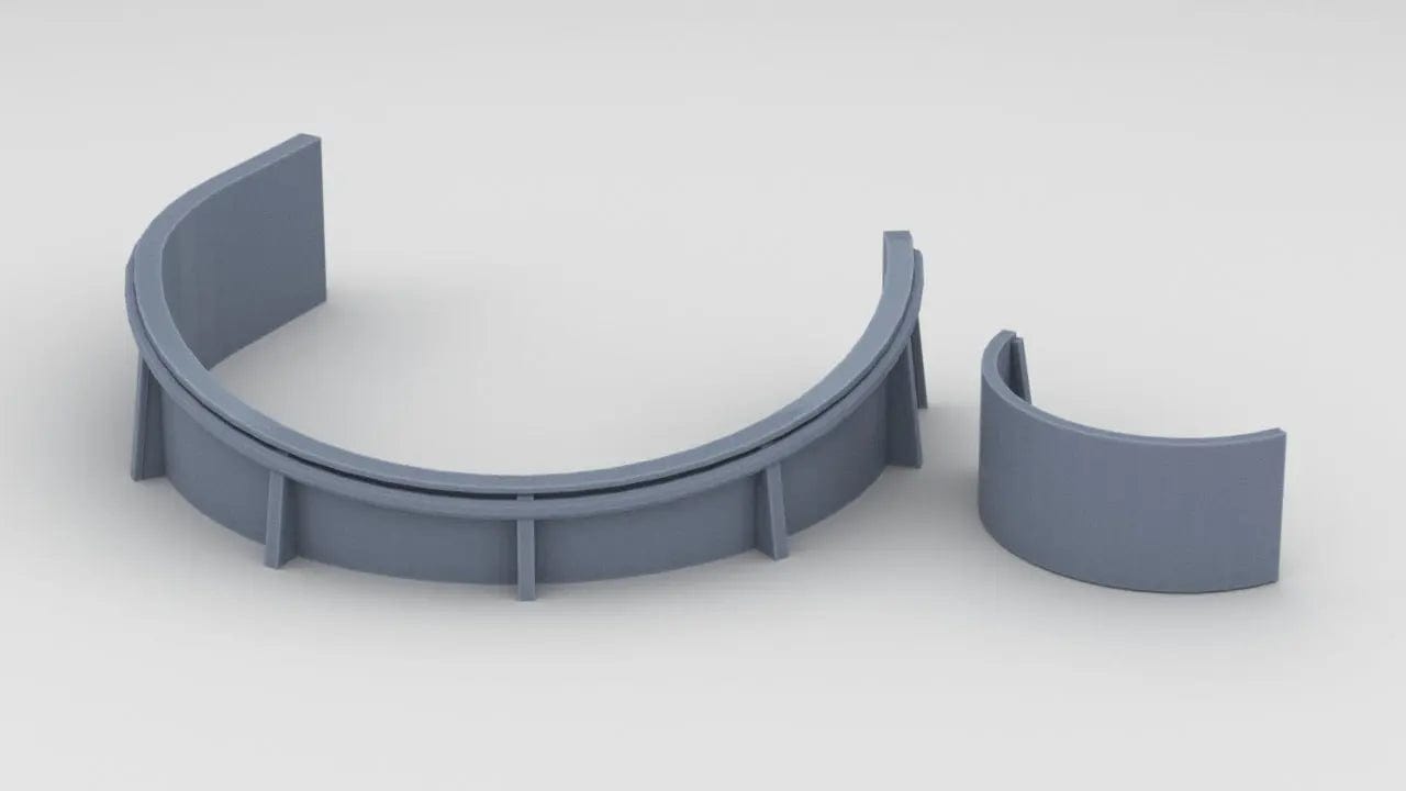 1/144 USS BB59 Forward 40mm & 20mm Tub Starboard Set - distefan 3d print
