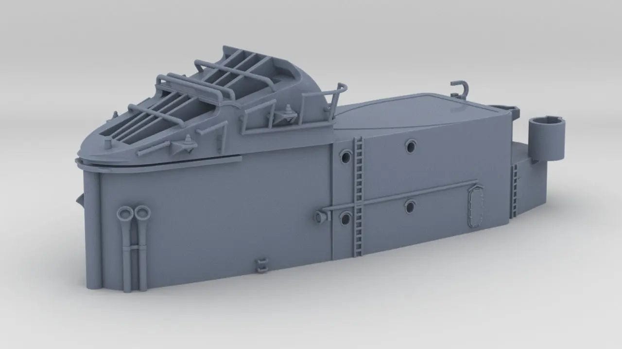 1/144 USS BB59 Funnel Tower - distefan 3d print