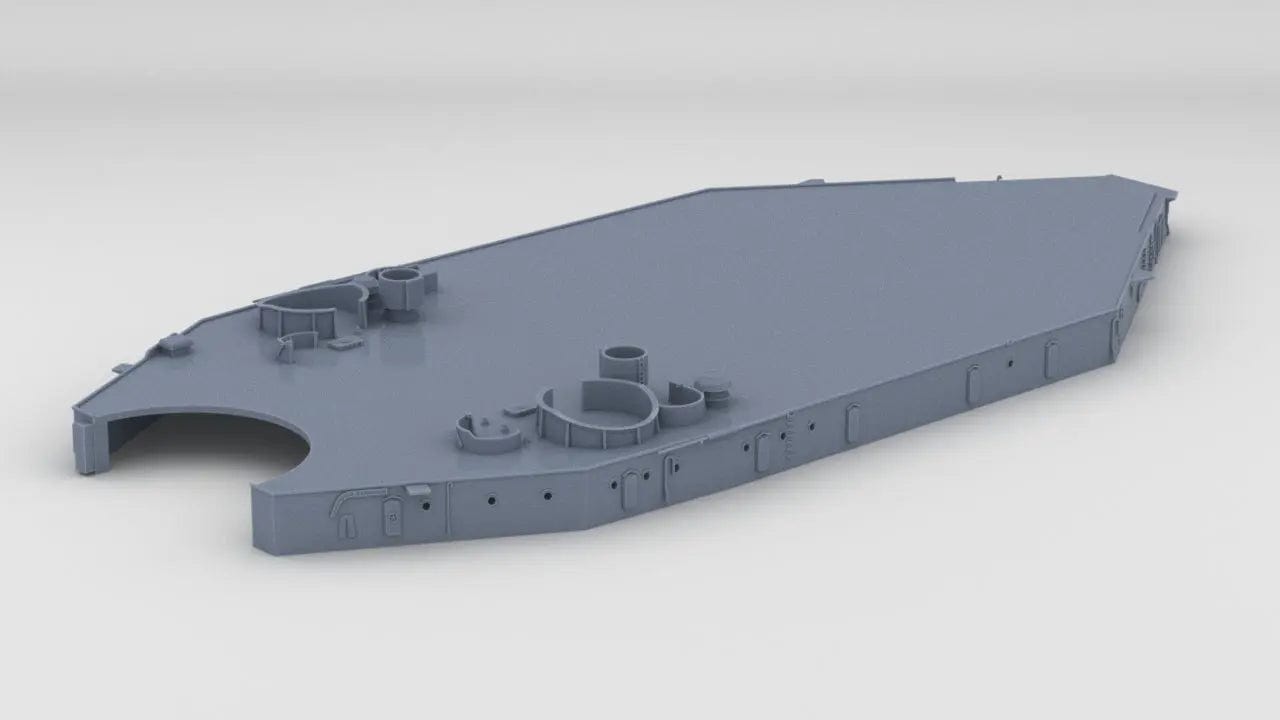 1/144 USS BB59 Superstructure Level 1 - distefan 3d print