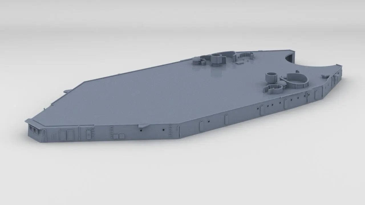 1/144 USS BB59 Superstructure Level 1 - distefan 3d print
